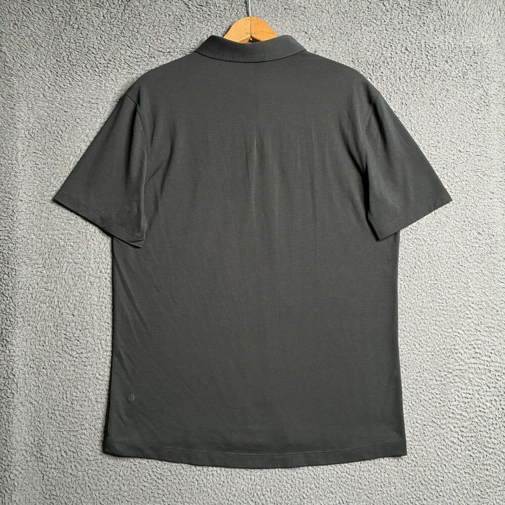 Lululemon Men’s Black Performance Evolution Polo Shirt Size L Stretch Golf - Picture 11 of 11